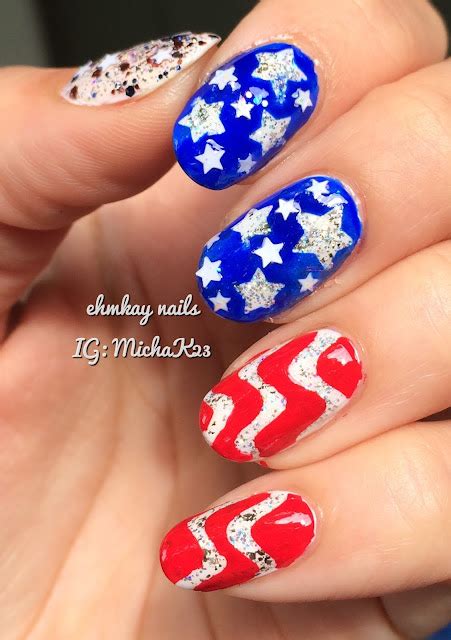 Ehmkay Nails American Flag Nail Art