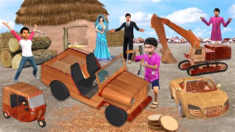 गरीब का लकड़ी खिलौना Garib Ka Wooden Vehicles Mini Wooden Toys Hindi