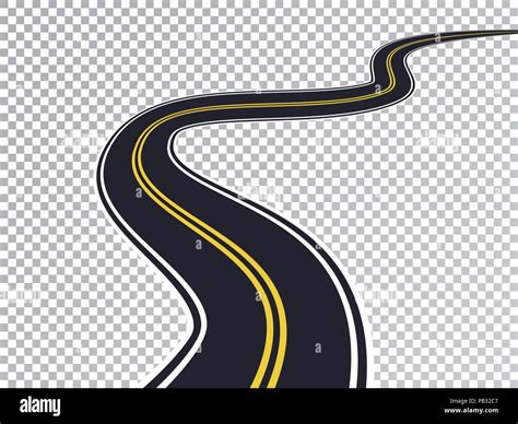 Winding Road Isolated Transparent Special Effect Road Way Location