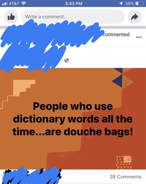 People who use dictionary words... : r/insanepeoplefacebook