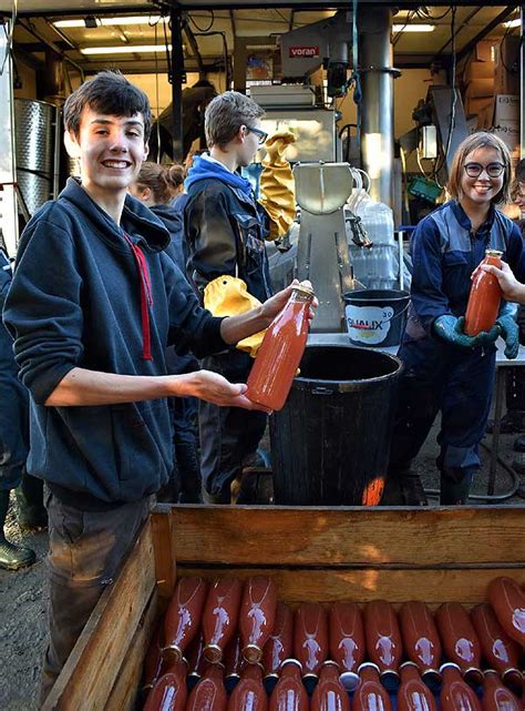 Fabrication De Jus De Pomme Bio Par Les L Ves De Re Stav Du Lyc E