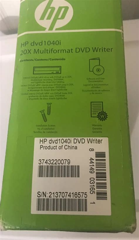 Hp Dvd I Internal X Multiformat Dvd Writer Dvd Rw Dl Lightscribe