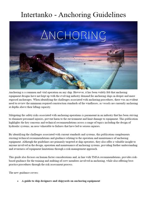 Anchoring Guidelines | PDF