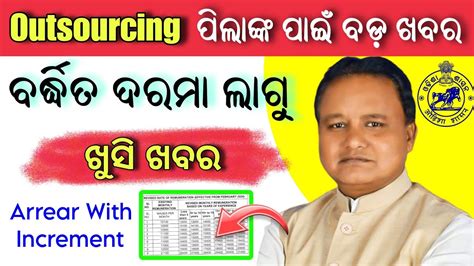 Outsourcing Employees Salary Hike With Arrear Details Update