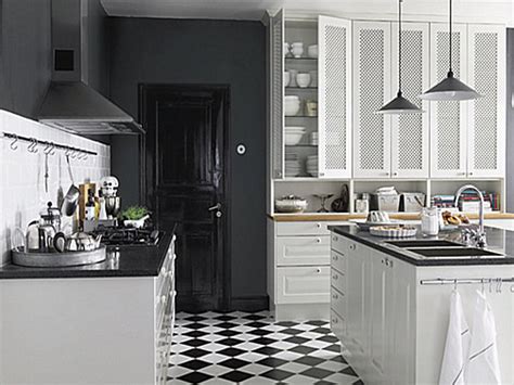 Kitchen floor tile black and white | Hawk Haven