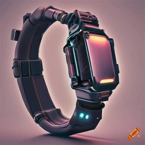 Sci Fi Wrist Mounted Device On A Neutral Background