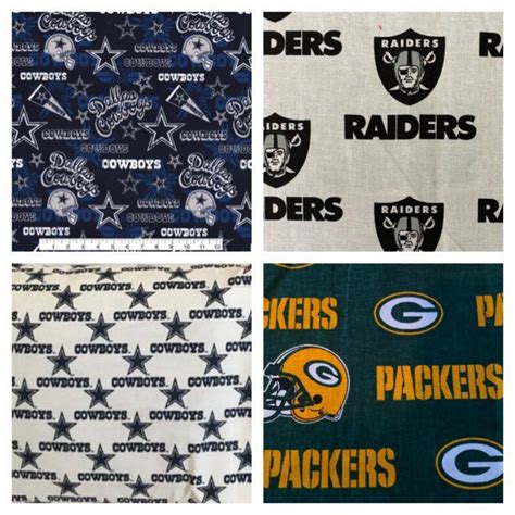 Nfl Fabric By The Yard Etsy