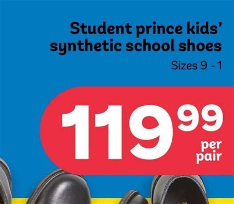 Student Prince Kids Synthetic School Shoes Offer At Pep