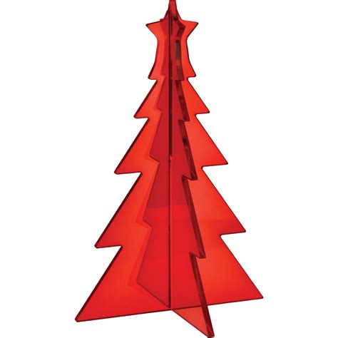 Destination Holiday Large Acrylic Christmas Tree Red Shop Seasonal