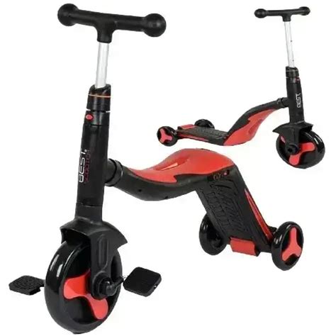 Купить Самокат-велобег scooter 3в1 с педалями красный без упаковки STO ...