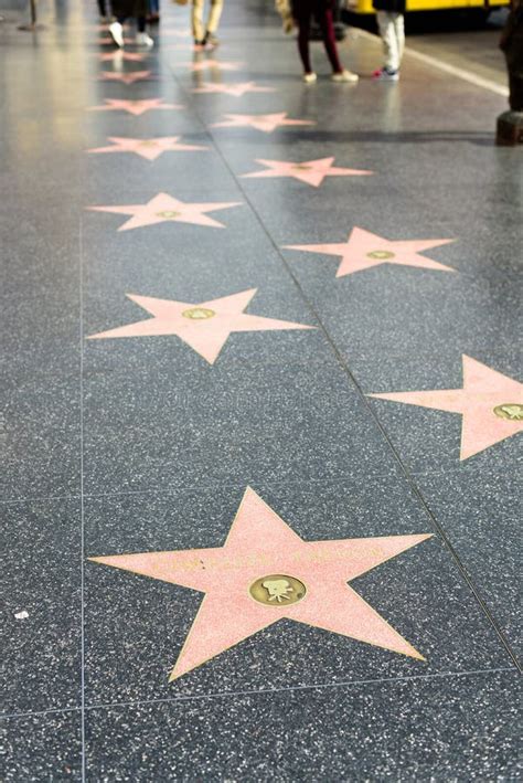 Stars On The Hollywood Walk Of Fame Stock Image - Image of fame, road ...