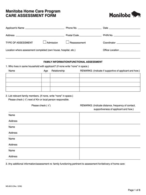 Home Care Assessment Form Pdf Fill Out Sign Online Dochub