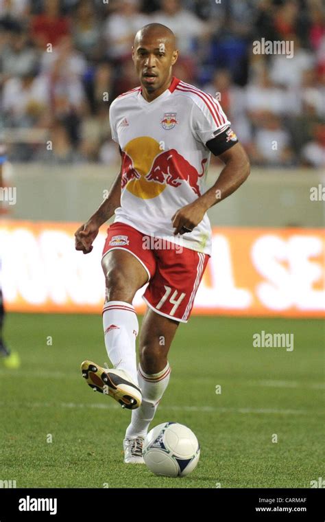 New York Red Bull Forward Thierry Henry 14 At Red Bull Stadium In