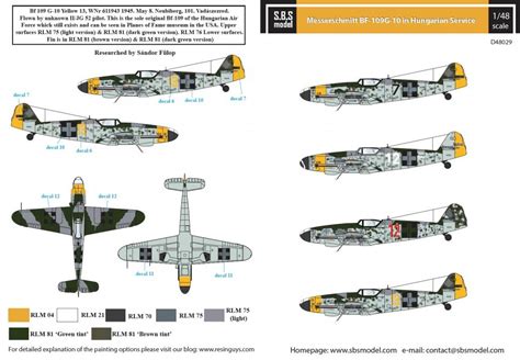 Messerschmitt Bf G Hungarian Air Force Decals V E Pro