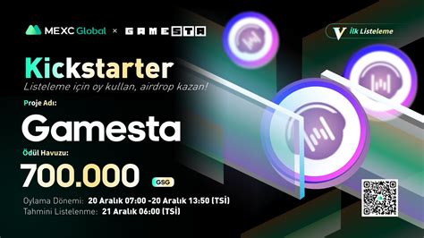 MEXC TR on Twitter İlk Listeleme MEXC Kickstarter 700 000 GSG