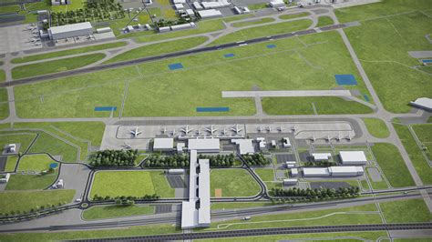 3D model Leipzig - Halle Airport VR / AR / low-poly | CGTrader