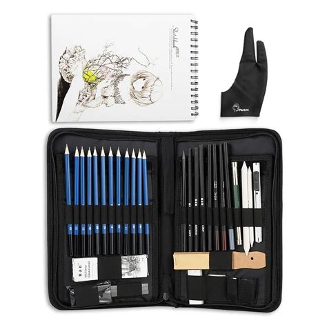 H&B 32/40 Pieces Art Supplies Sketch Tool Set with Graphite Pencils ...