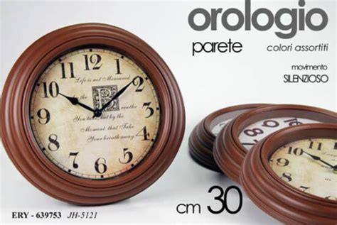 OROLOGIO DA PARETE MURO MECCANISMO SILENZIOSO ANALOGICO Quarzo VINTAGE