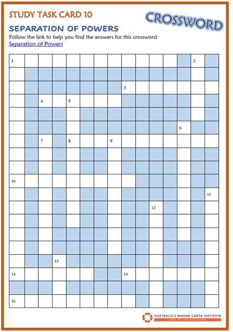 Separation Of Powers Worksheet