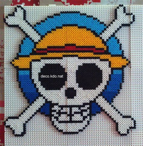 Perles Hama Crâne De One Piece Perler Bead Art Bead Art Disney