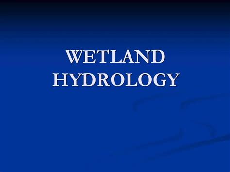 Ppt Wetland Hydrology Powerpoint Presentation Free Download Id 713031