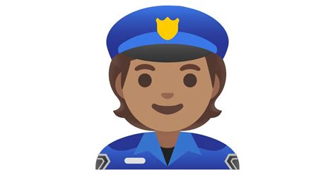 👮🏽 Agente De Policía Tono De Piel Medio Emoji