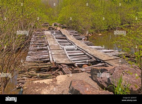 Bridge In Need Of Repair Over The Blackwater River In The Canaan Valley