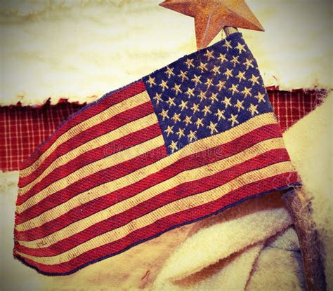 American Flag Fabric Wtih Vintage Effect Stock Photo - Image of ...