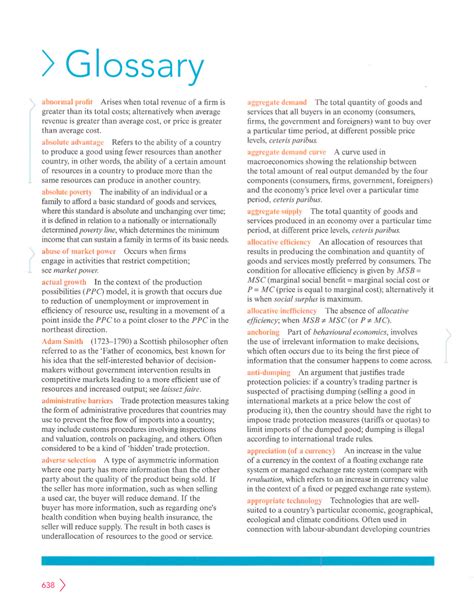 Economics Keywords Glossary - Economics HL - Studocu