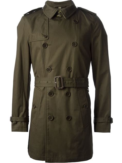 Burberry Brit Classic Trench Coat In Green For Men Lyst