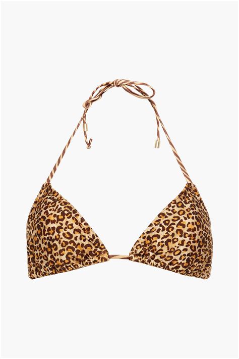 Zimmermann Leopard Print Triangle Bikini Top Shopstyle Two Piece