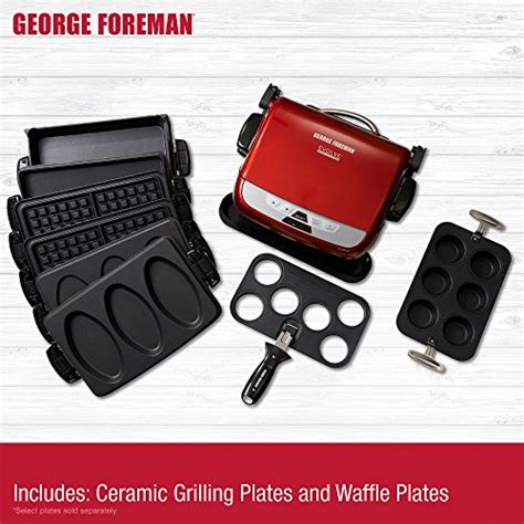 George Foreman Grp4842mb Multi Plate Evolve Grill Ceramic Grilling