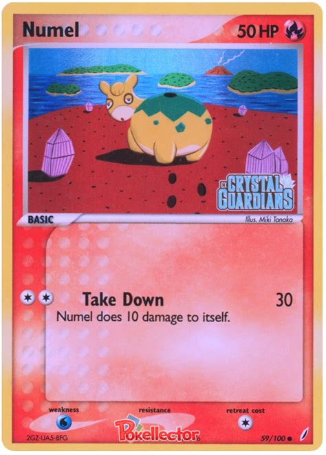 Numel 59 EX Crystal Guardians Pokémon karty