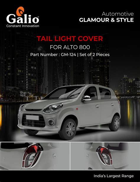 Buy Maruti Suzuki Alto 800 Tail Lamp Garnish Superfluous Mart