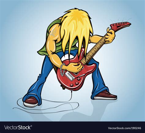 Cartoon Rock Guitarist