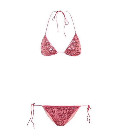 Buy Oseree Sequin Embellished Triangle Bikini At 30 Off Editorialist