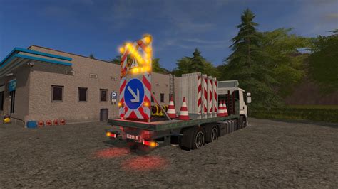 Fs Traffic Truck With Warning Structure With Light Decoration V