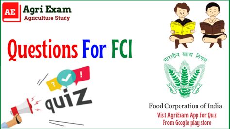 Fci General Agriculture Quiz 1 Agri Exam