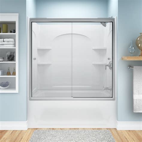 Sterling Ensemble Curve White One Piece Shower Wall Surround Common 60 In X 32 In Actual 32