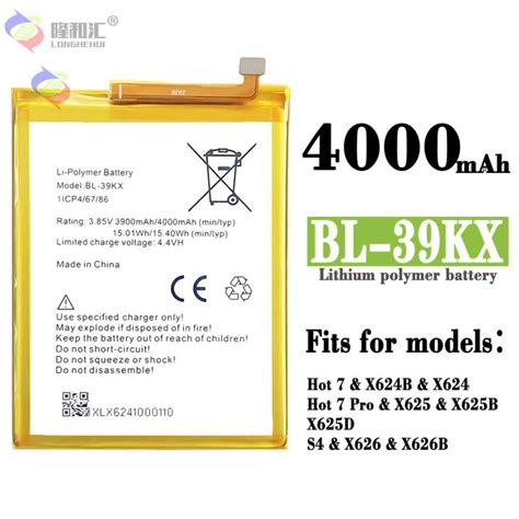 Infinix X624 Hot 7 X625 Hot 7 Pro S4 X626 BL 39KX Mobile Phone Battery Lazada PH