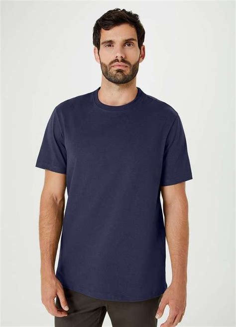 Hering Camiseta Basica Masculina Super Cotton Azul