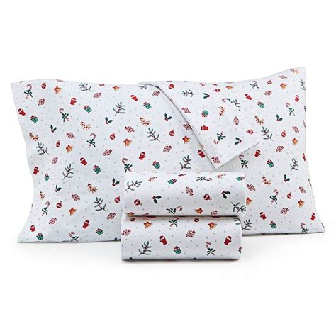 Martha Stewart Cotton Flannel Candyland Queen Sheet Set Multi