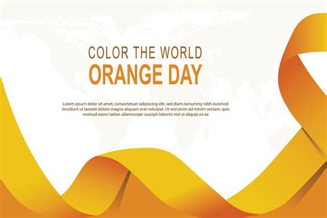 Color the World Orange Day background. 30772196 Vector Art at Vecteezy