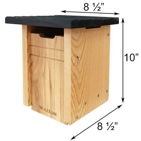 Audubon Cedar Sparrow Resistant Bluebird House With Blue Roof