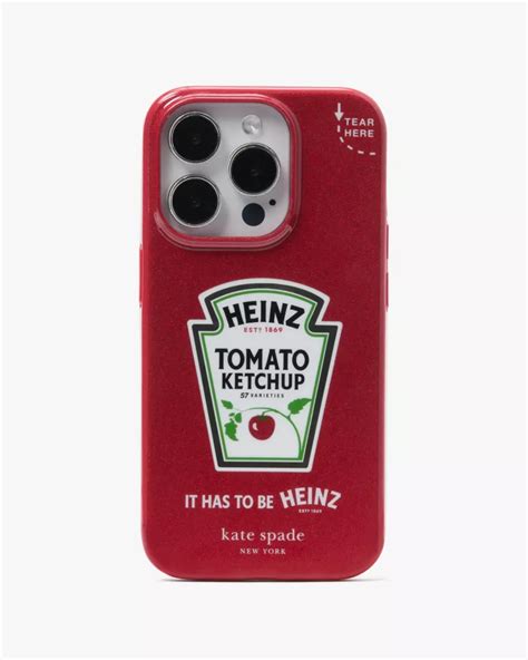 Heinz X Kate Spade New York Glitter I Phone 15 Pro Case Kate Spade New York