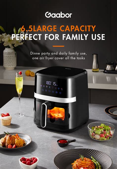gaabor air fryer oil   preset menus  roast dehydrate  bake