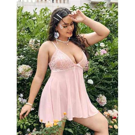 Sexy Lingerie Sexy Women S Slip Nightdress Deep V Lace Suit Large Size Sexy Skirt Alibaba