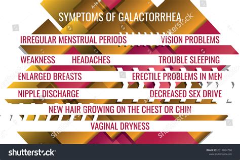 Symptoms Galactorrhea Vector Illustration Medical Journal Stock Vector ...