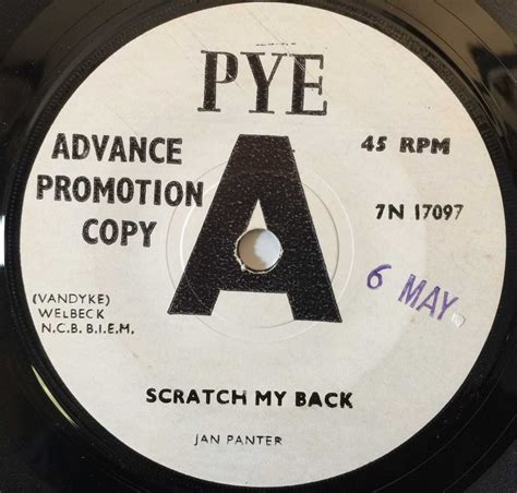 Lot 117 Jan Panter Scratch My Back 7 Pye Demo