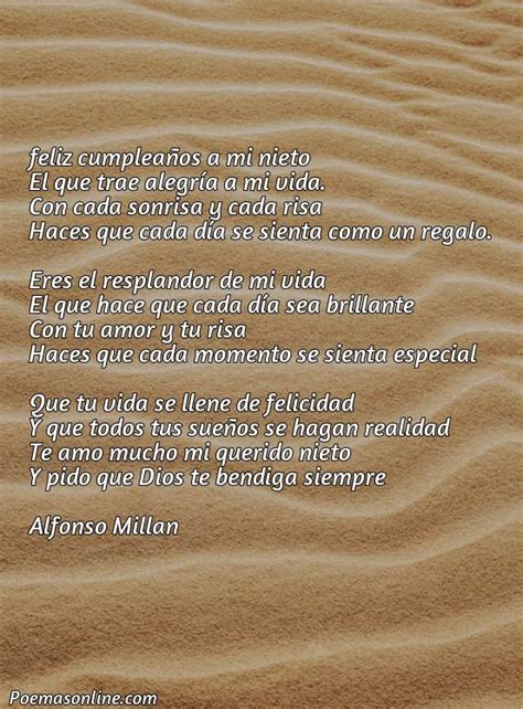 Cinco Mejores Poemas de Cumpleaños para un Nieto Poemas Online